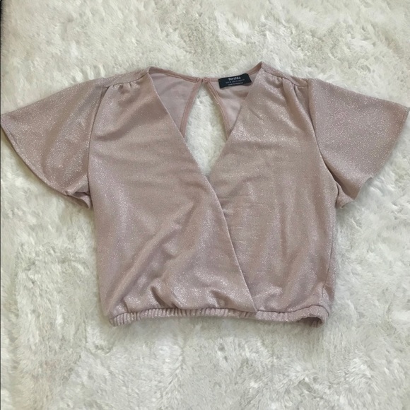 🌻 3/$20 Sparkly Pink Crop Top - Picture 2 of 7